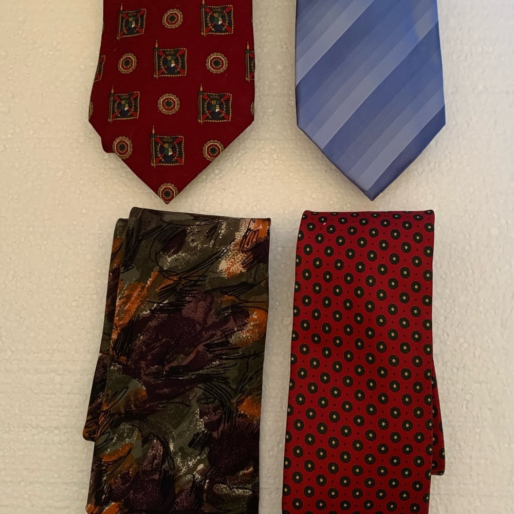 Bundle of Four Vintage 90’s Dooney & Bourke and more Red and Blue Tie Collection